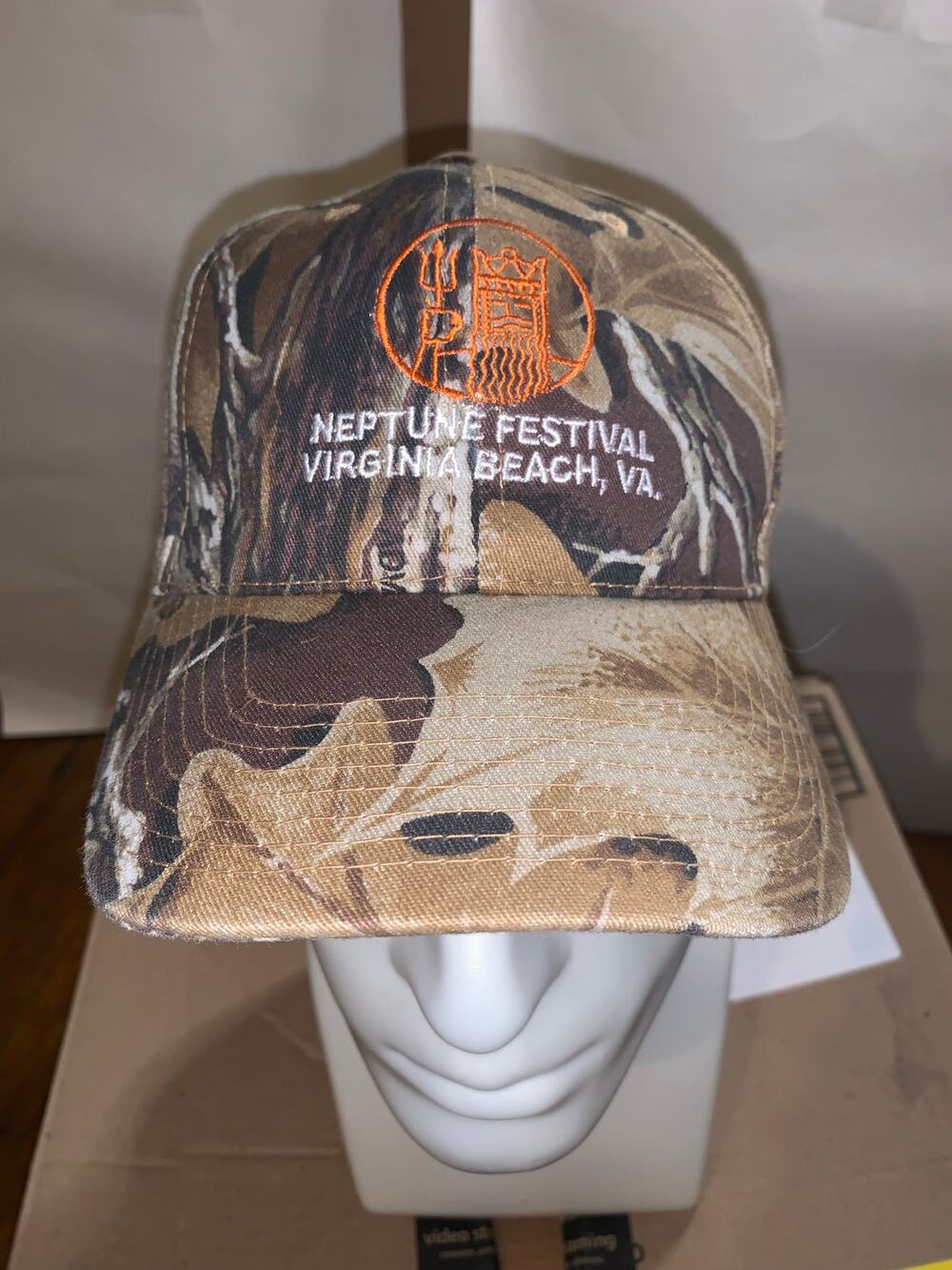 Neptune Festival Virginia Beach VA Camo Hat Adjustable Strapback Cap